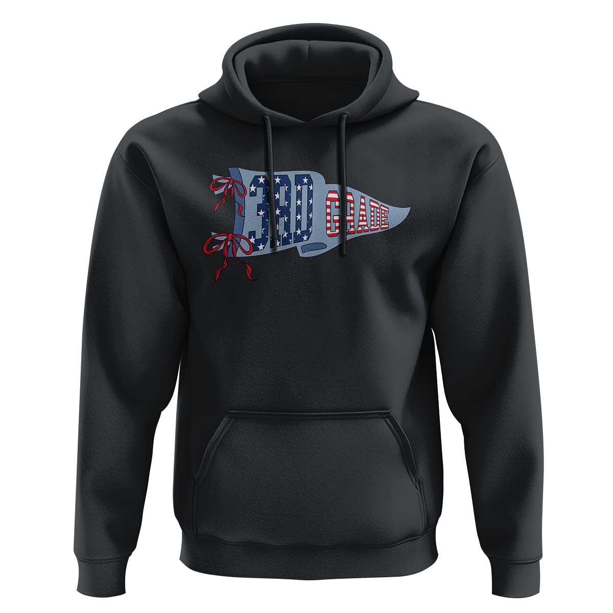3rd Grade Teacher Pennant US Flag Back to School Hoodie