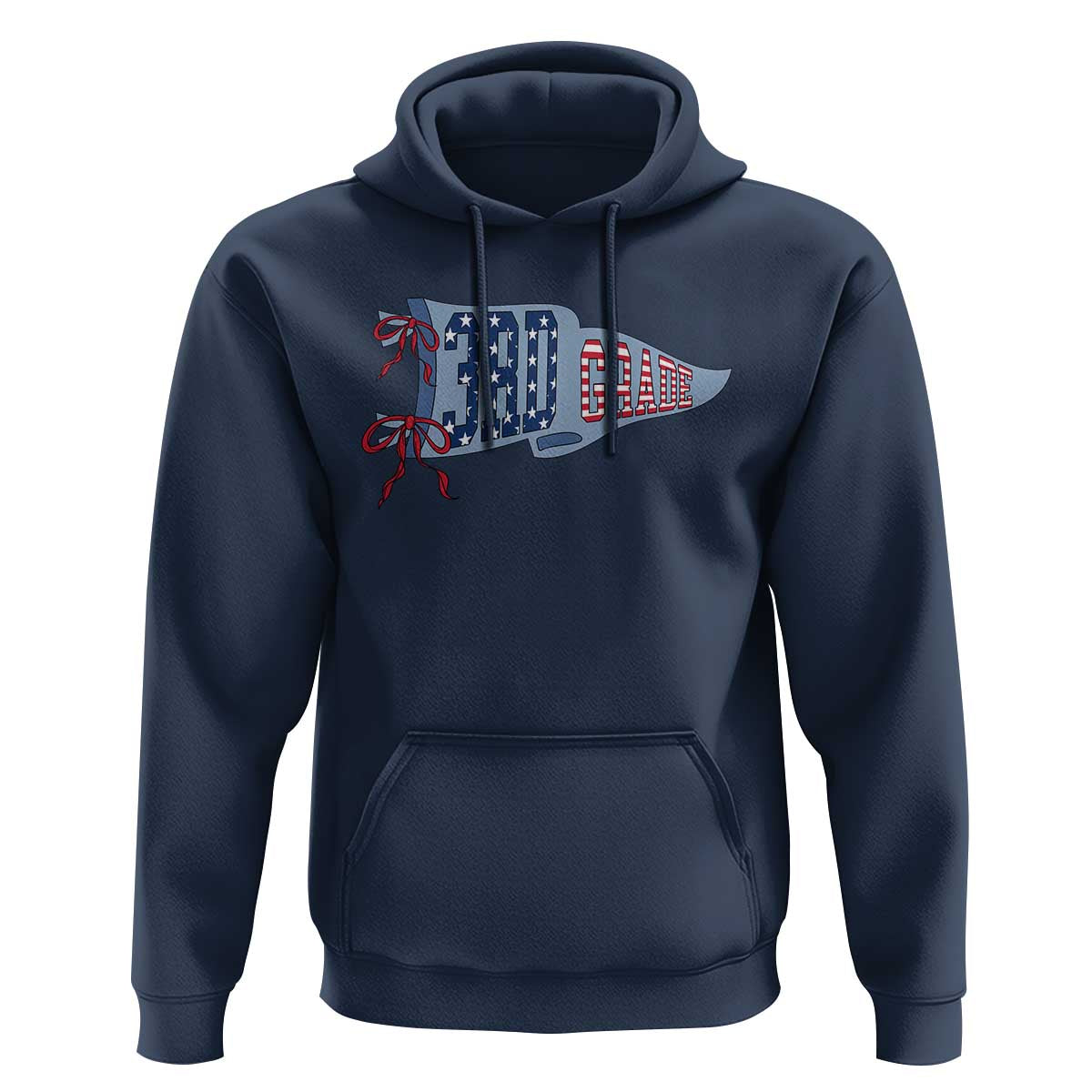 3rd Grade Teacher Pennant US Flag Back to School Hoodie
