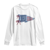 3rd Grade Teacher Pennant US Flag Back to School Long Sleeve Shirt