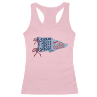 3rd Grade Teacher Pennant US Flag Back to School Racerback Tank Top