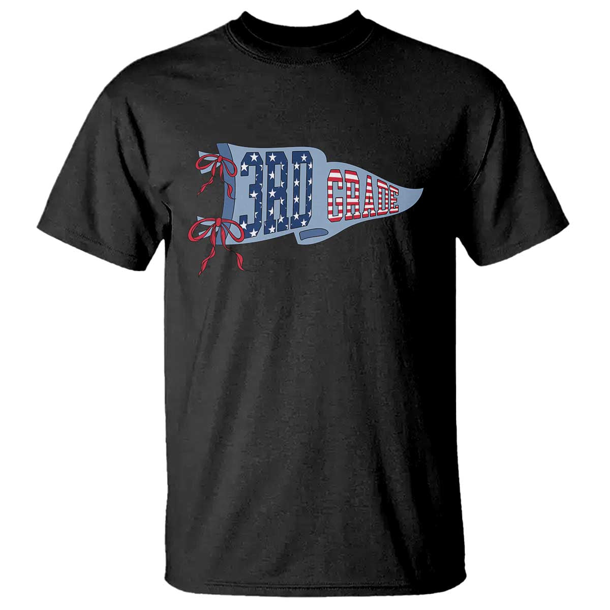 3rd Grade Teacher Pennant US Flag Back to School T Shirt