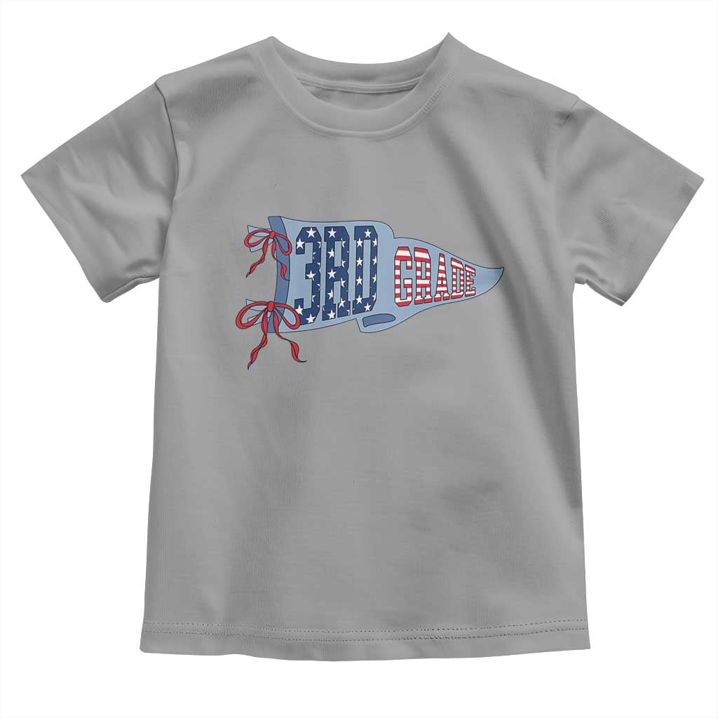 3rd Grade Teacher Pennant US Flag Back to School Toddler T Shirt
