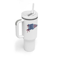 3rd Grade Teacher Pennant US Flag Back to School Tumbler With Handle