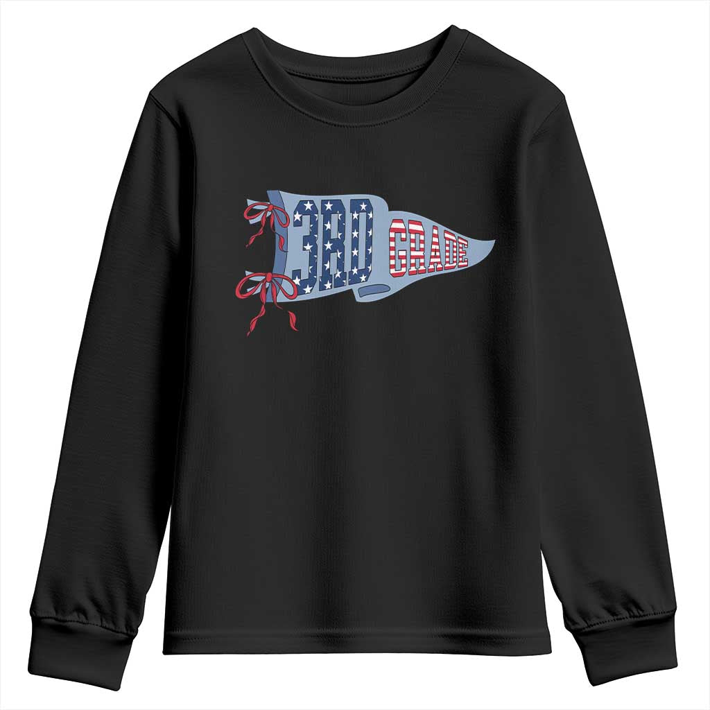 3rd Grade Teacher Pennant US Flag Back to School Youth Sweatshirt