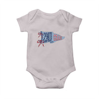 2nd Grade Teacher Pennant US Flag Back to School Baby Onesie