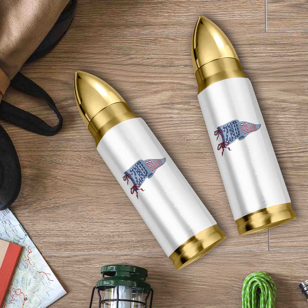 2nd Grade Teacher Pennant US Flag Back to School Bullet Tumbler