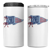 2nd Grade Teacher Pennant US Flag Back to School 4 in 1 Can Cooler Tumbler
