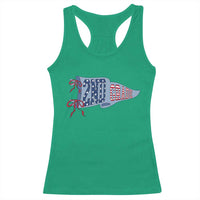2nd Grade Teacher Pennant US Flag Back to School Racerback Tank Top