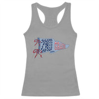 2nd Grade Teacher Pennant US Flag Back to School Racerback Tank Top