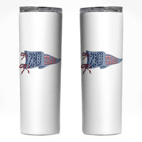 2nd Grade Teacher Pennant US Flag Back to School Skinny Tumbler