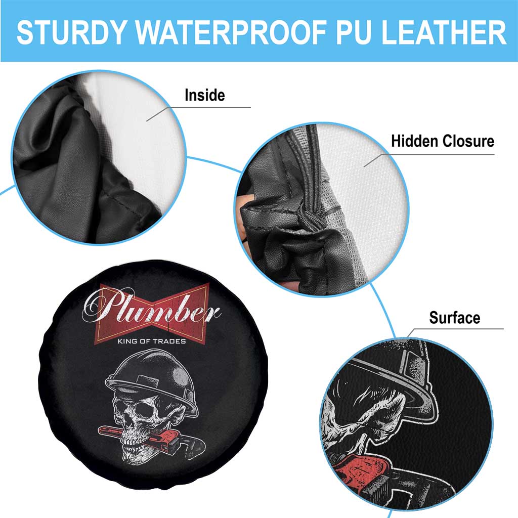 Plumber Plumbing Skull Spare Tire Cover King Of Trades - Wonder Print Shop