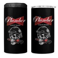 Plumber Plumbing Skull 4 in 1 Can Cooler Tumbler King Of Trades