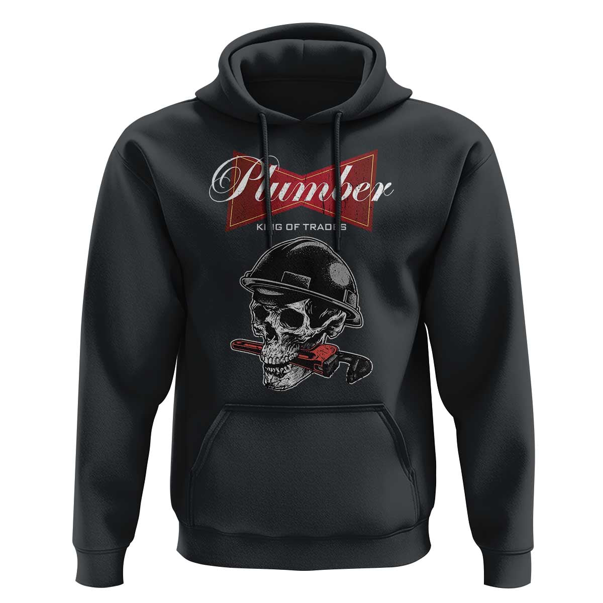 Plumber Plumbing Skull Hoodie King Of Trades - Wonder Print Shop