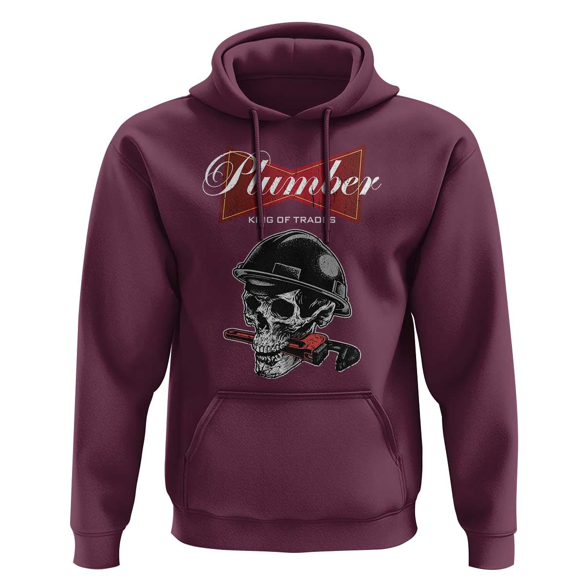Plumber Plumbing Skull Hoodie King Of Trades - Wonder Print Shop