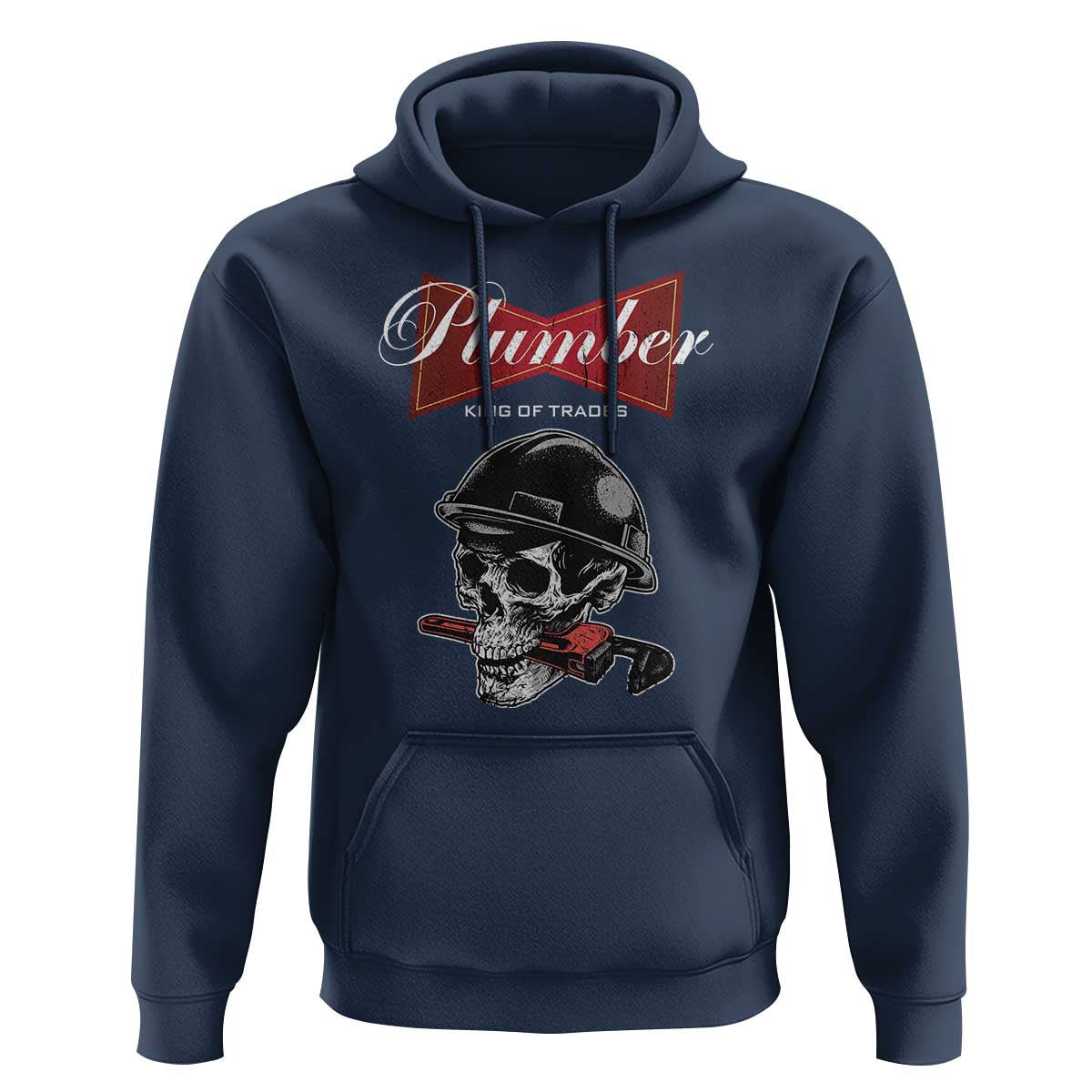 Plumber Plumbing Skull Hoodie King Of Trades - Wonder Print Shop
