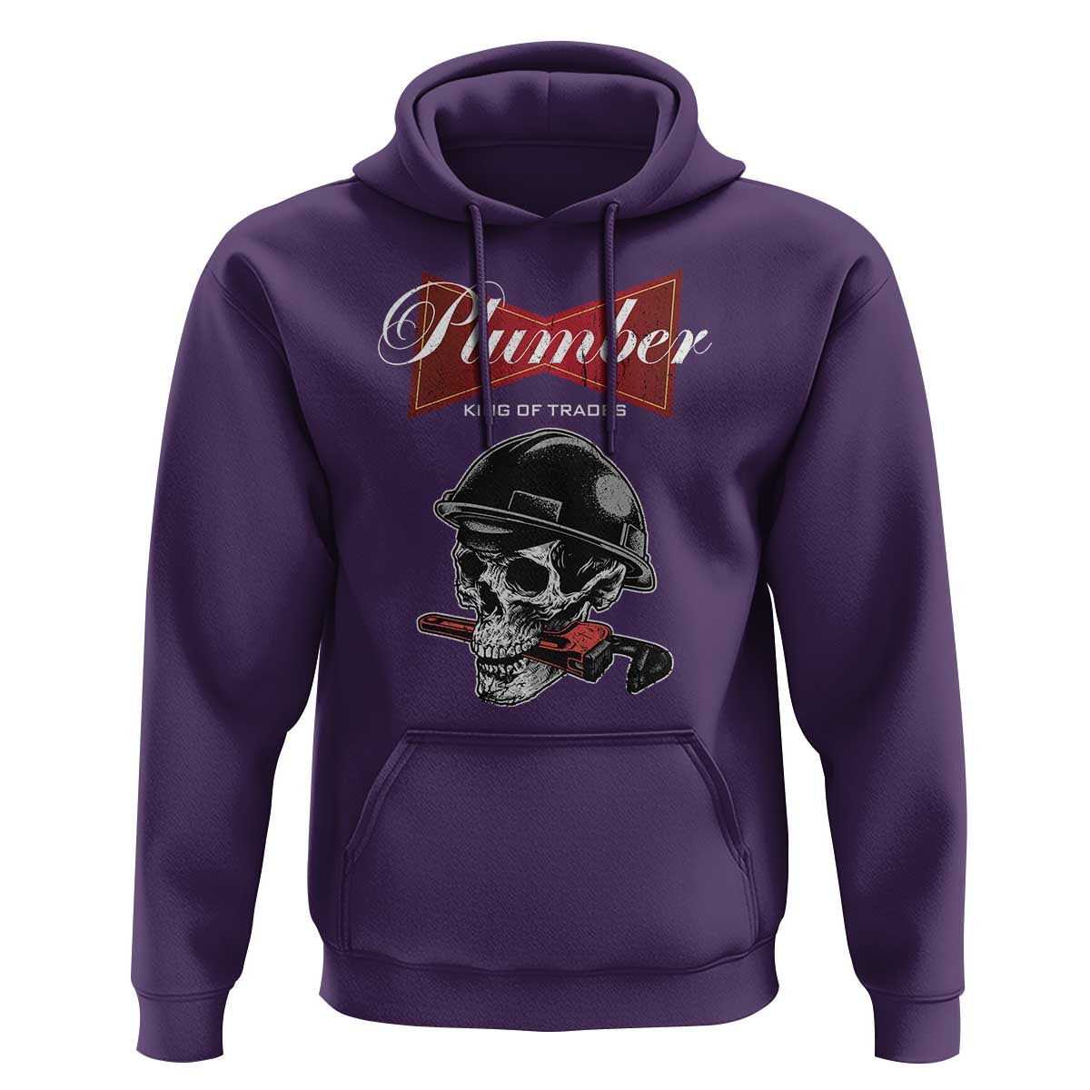 Plumber Plumbing Skull Hoodie King Of Trades - Wonder Print Shop