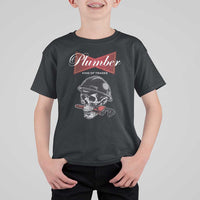 Plumber Plumbing Skull T Shirt For Kid King Of Trades - Wonder Print Shop