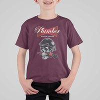 Plumber Plumbing Skull T Shirt For Kid King Of Trades - Wonder Print Shop