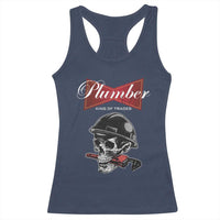 Plumber Plumbing Skull Racerback Tank Top King Of Trades - Wonder Print Shop
