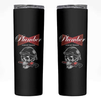 Plumber Plumbing Skull Skinny Tumbler King Of Trades