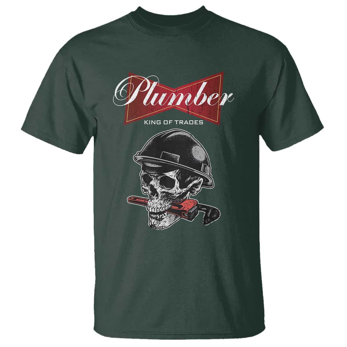 Plumber Plumbing Skull T Shirt King Of Trades - Wonder Print Shop