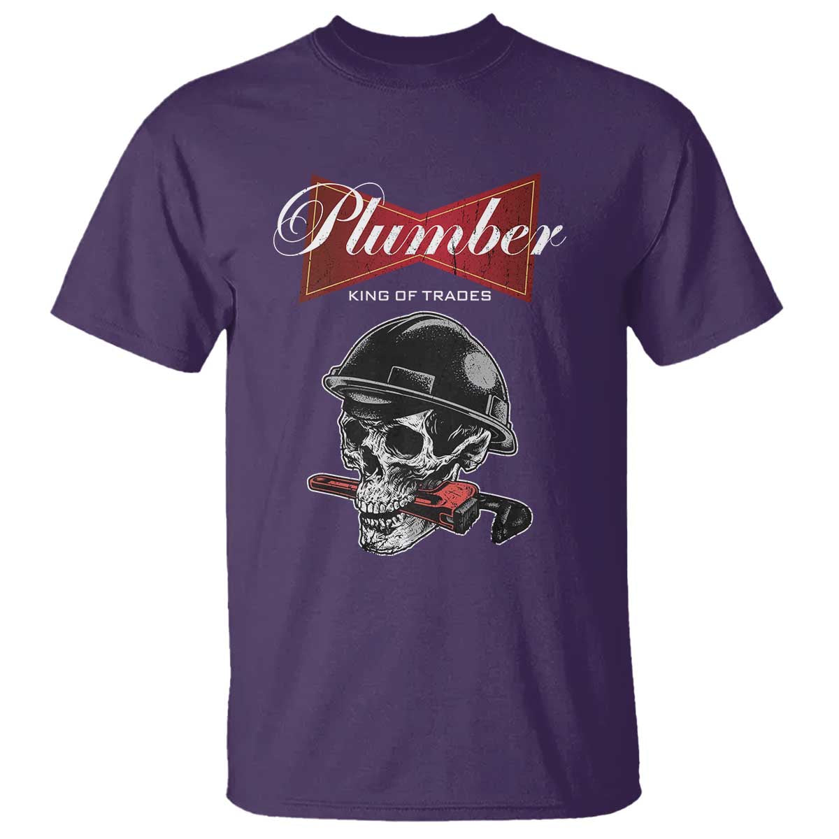 Plumber Plumbing Skull T Shirt King Of Trades - Wonder Print Shop