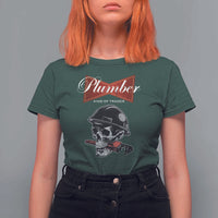 Plumber Plumbing Skull T Shirt For Women King Of Trades - Wonder Print Shop
