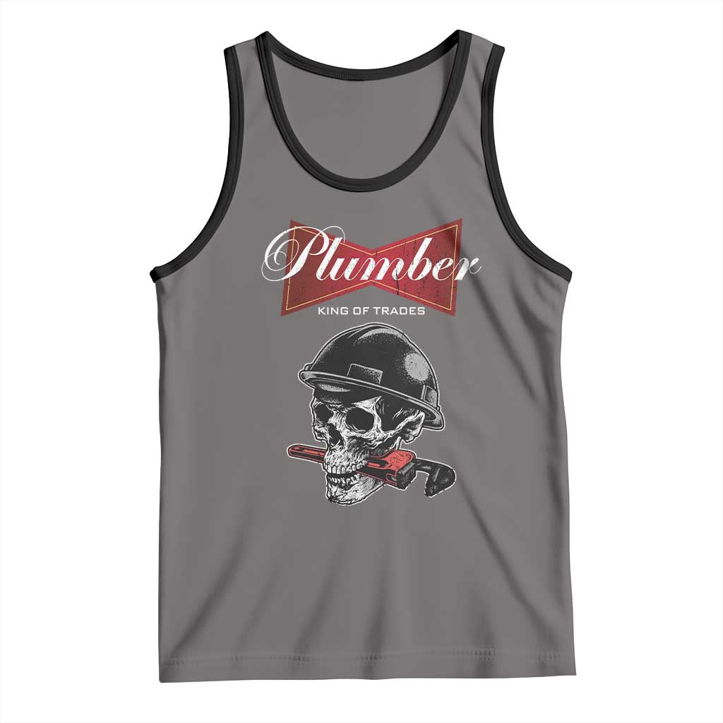 Plumber Plumbing Skull Tank Top King Of Trades - Wonder Print Shop