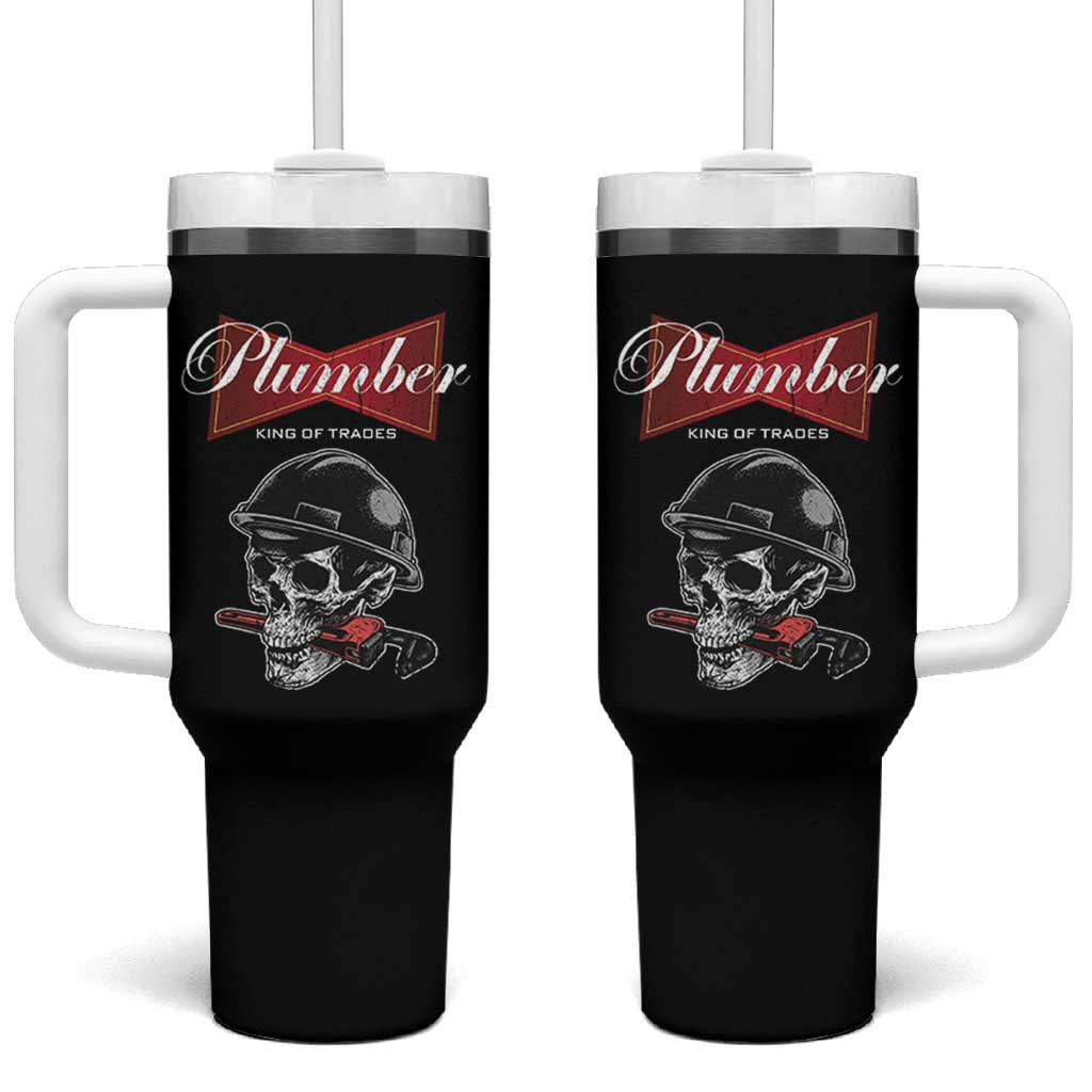 Plumber Plumbing Skull Tumbler With Handle King Of Trades