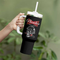 Plumber Plumbing Skull Tumbler With Handle King Of Trades
