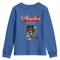 Plumber Plumbing Skull Youth Sweatshirt King Of Trades - Wonder Print Shop