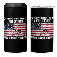 Patriotic Mechanic American Flag Car Repairman 4 in 1 Can Cooler Tumbler
