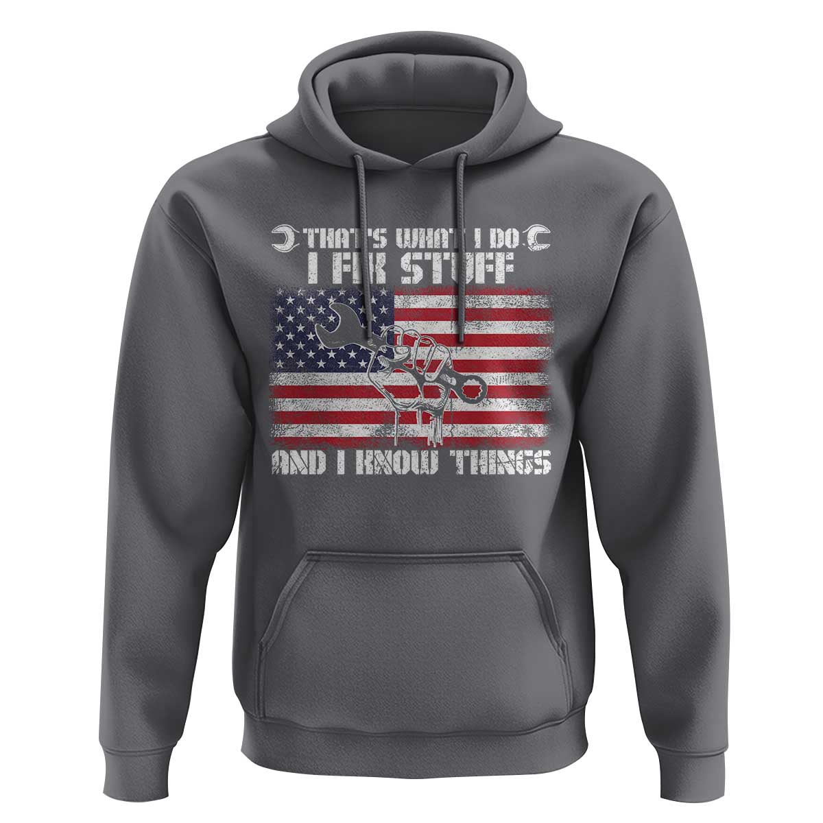 Patriotic Mechanic American Flag Car Repairman Hoodie - Wonder Print Shop