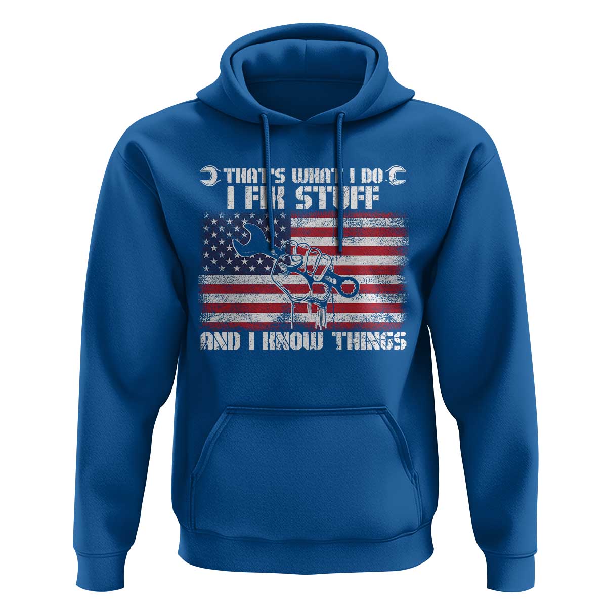 Patriotic Mechanic American Flag Car Repairman Hoodie - Wonder Print Shop