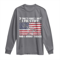 Patriotic Mechanic American Flag Car Repairman Long Sleeve Shirt - Wonder Print Shop