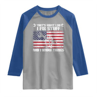 Patriotic Mechanic American Flag Car Repairman Raglan Shirt - Wonder Print Shop
