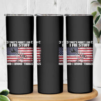 Patriotic Mechanic American Flag Car Repairman Skinny Tumbler