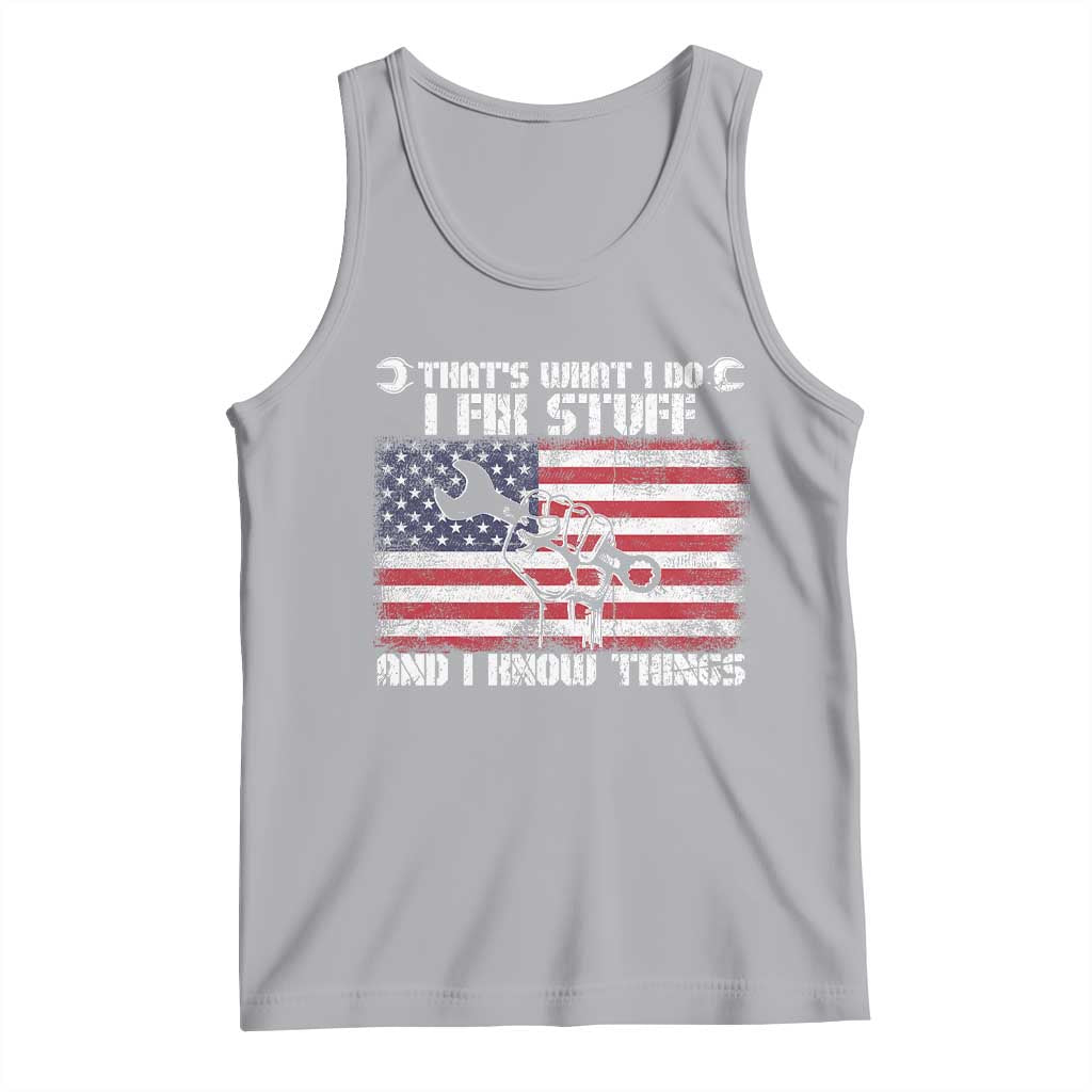 Patriotic Mechanic American Flag Car Repairman Tank Top - Wonder Print Shop