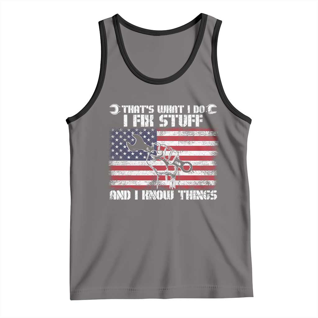 Patriotic Mechanic American Flag Car Repairman Tank Top - Wonder Print Shop