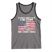 Patriotic Mechanic American Flag Car Repairman Tank Top - Wonder Print Shop