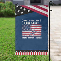 Patriotic Mechanic American Flag Car Repairman Garden Flag