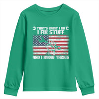 Patriotic Mechanic American Flag Car Repairman Youth Sweatshirt - Wonder Print Shop