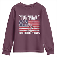 Patriotic Mechanic American Flag Car Repairman Youth Sweatshirt - Wonder Print Shop
