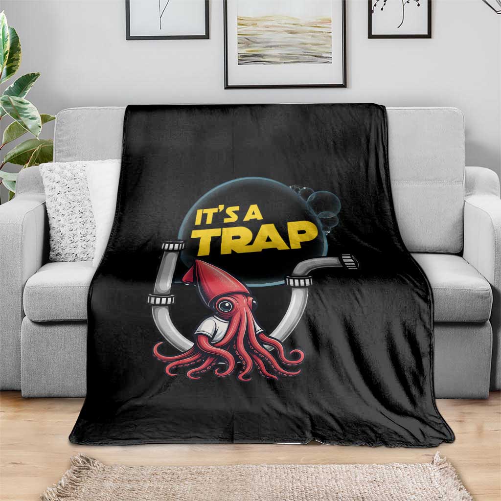 Funny Plumbing Plumber Throw Blanket It Is A Trap - Wonder Print Shop