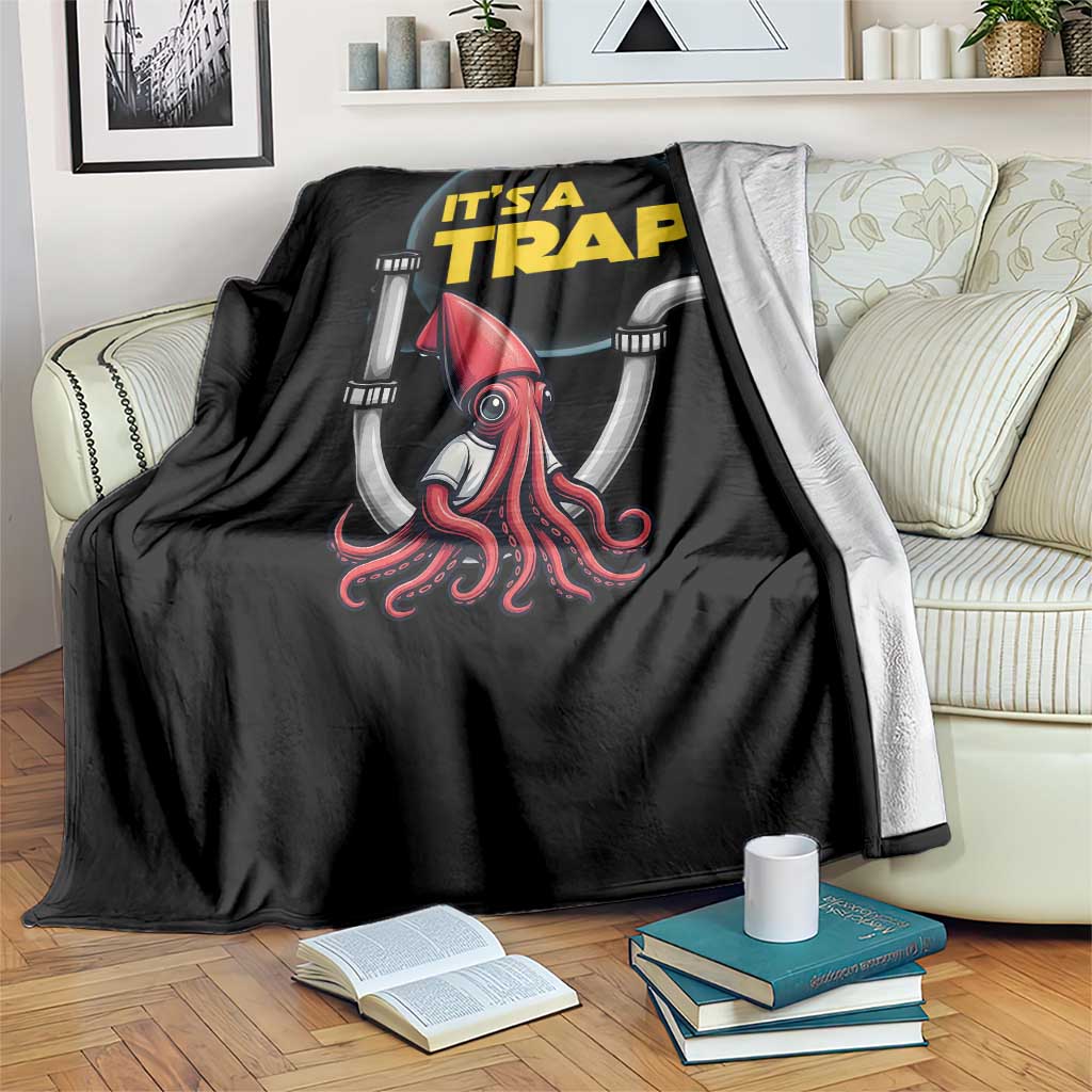 Funny Plumbing Plumber Throw Blanket It Is A Trap - Wonder Print Shop