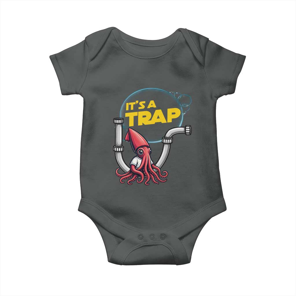 Funny Plumbing Plumber Baby Onesie It Is A Trap - Wonder Print Shop
