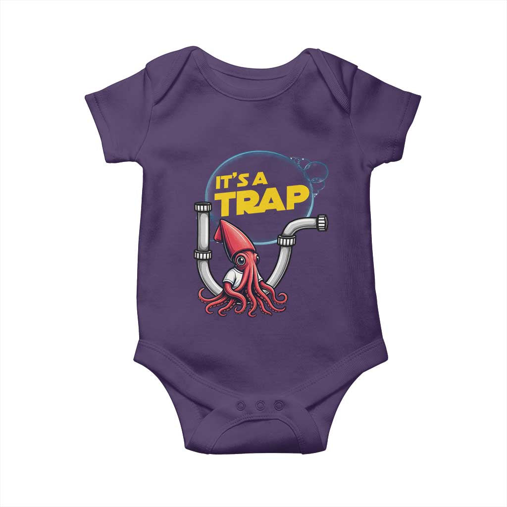 Funny Plumbing Plumber Baby Onesie It Is A Trap - Wonder Print Shop