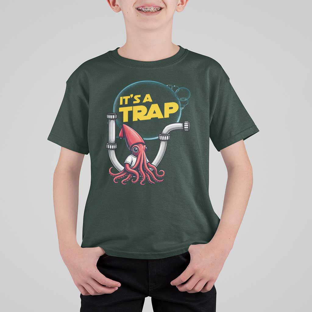 Funny Plumbing Plumber T Shirt For Kid It Is A Trap - Wonder Print Shop