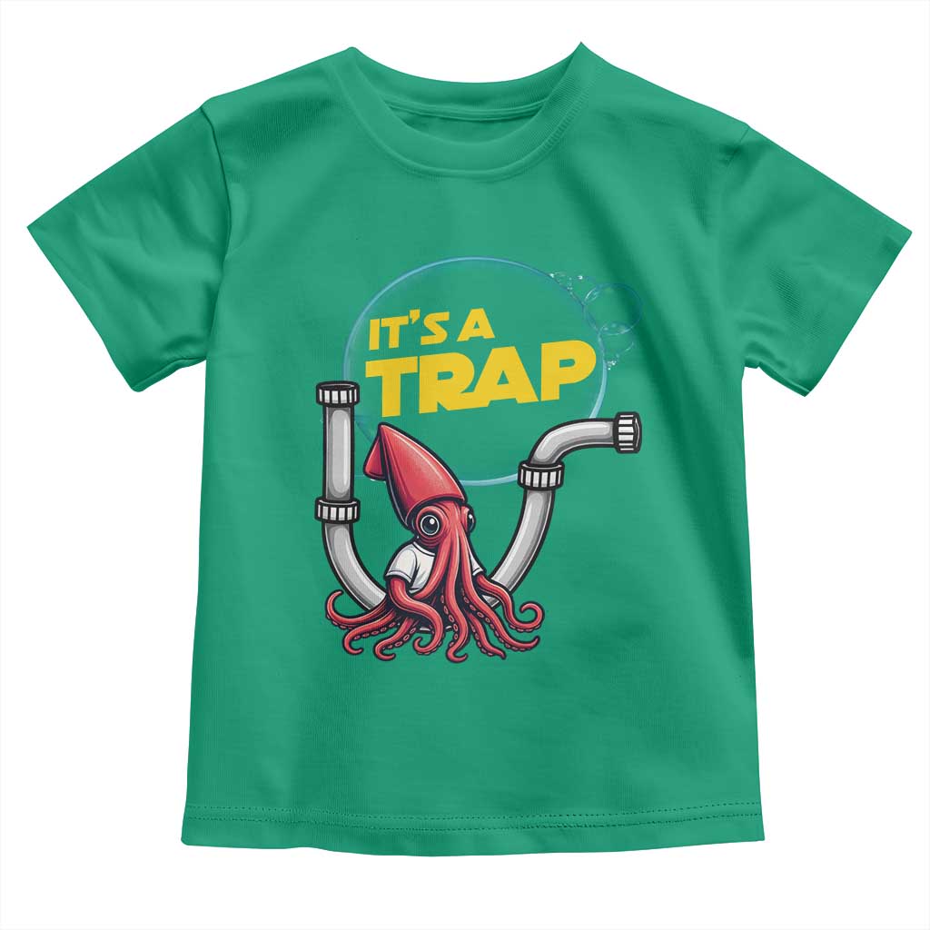 Funny Plumbing Plumber Toddler T Shirt It Is A Trap - Wonder Print Shop