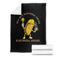 Funny Electrician Throw Blanket This Electrician Will Work For Tacos - Wonder Print Shop
